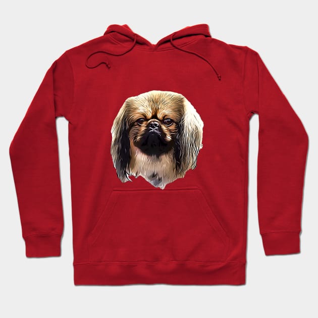 Pekingese Portrait Hoodie by ElegantCat